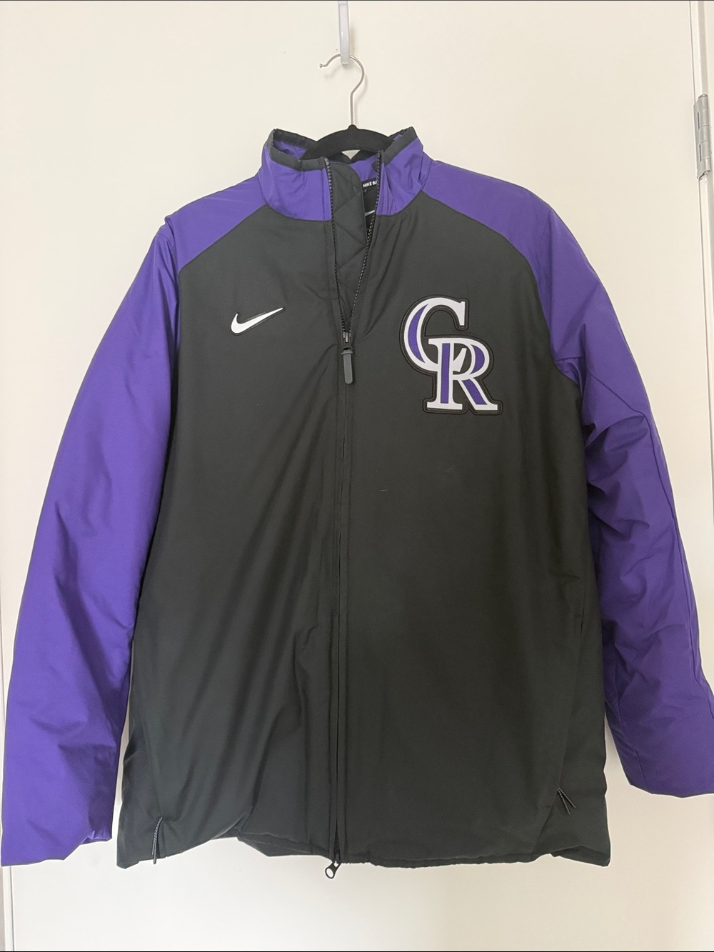 Nike Black and Purple Colorado Rockies Performance Jacket